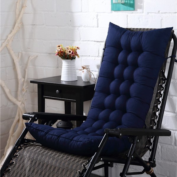 Schäslong Dyna Vattentät Inomhus Utomhus Memory Foam Lounge Sittdyna med Band, Mjuka Förtjockade Schäslong Dynor för Utomhusbruk
