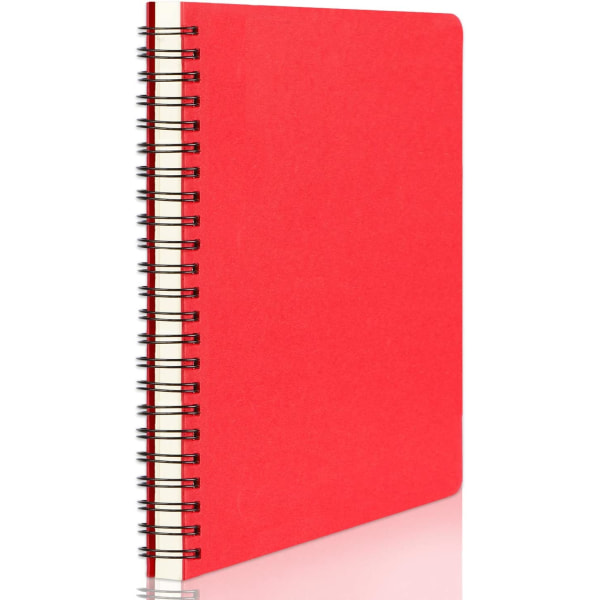 Studenter Ruled Spiral Notebook, A5 1pack-Rød Cover