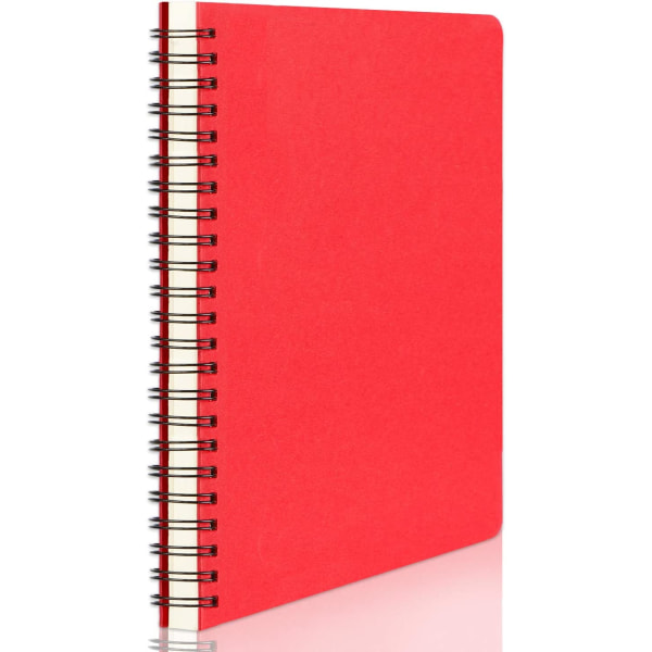 Studenter Ruled Spiral Notebook, A5 1pakning-rødt omslag