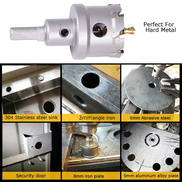 6 stk TCT 16-60mm karbidlegering hullsag - metallkutter