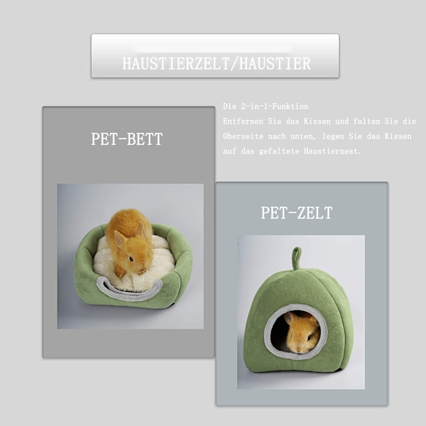 Furry Friend's Retreat: Varm och Mjuk Mysig Hamstergrotta, Marsvinshus Säng med Enkelt Underhåll, Sluten Djurbädd Erbjuder en Säker och Mysig Plats