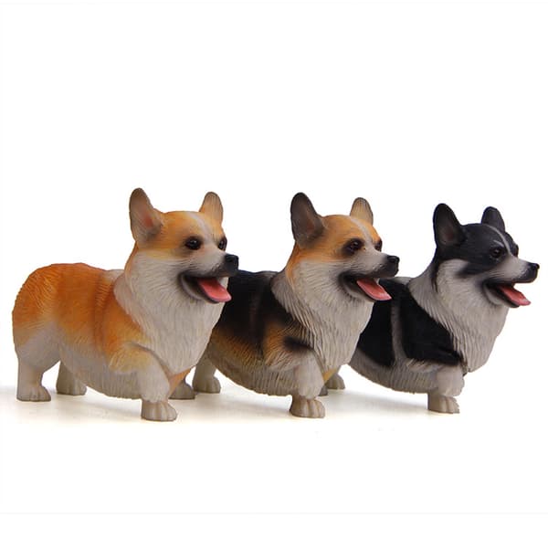 Luova sarja 3 seisovaa corgi-mallia, corgi p