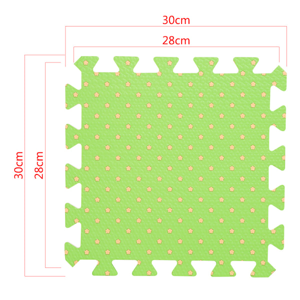 9 kpl Painettu Kukkakuviolliset Lattiavaahtomattojen Palapelit, Eva Anti-väsymys Extra Paksu Lasten Liikunta