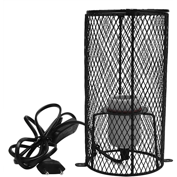 Anti-Skållningsskydd för Reptillampor, Keramisk Värmelampa med Infraröd Emitter för Optimal Värmefördelning, Högkvalitativt Järnmaterial För