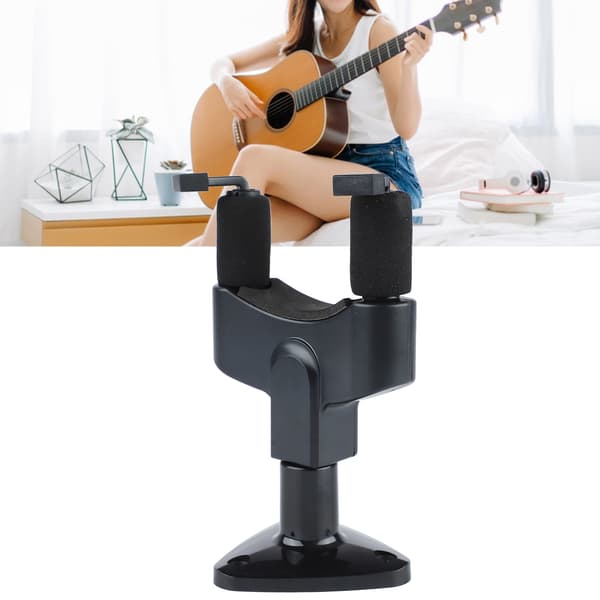 Gitarrställ med U-format fäste, väggmonterad hängare för elgitarr akustisk gitarr bas ukulele mandolin, gitarr väggfäste för