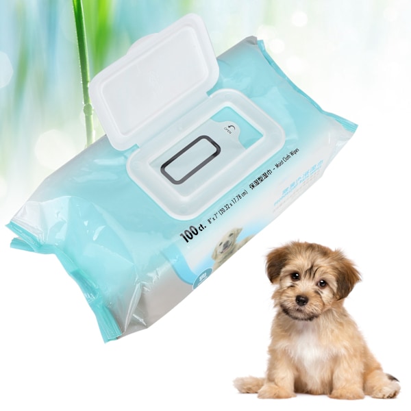 Pet Bath Cleaning Wipes Cat/Dog Deodorizing Grooming Wipes for Ears/Paws/Teeth 100ctDog Bath Wipes 100ct