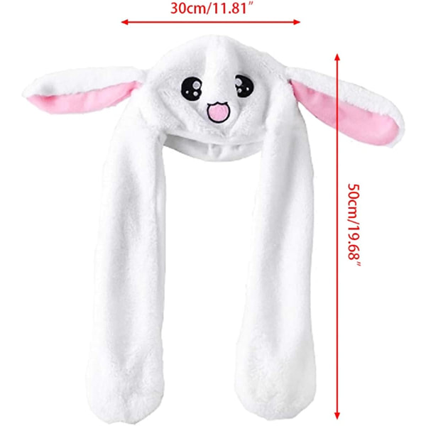 Ører Moving Jumping Bunny Plush Hat Kanin Ører Movable