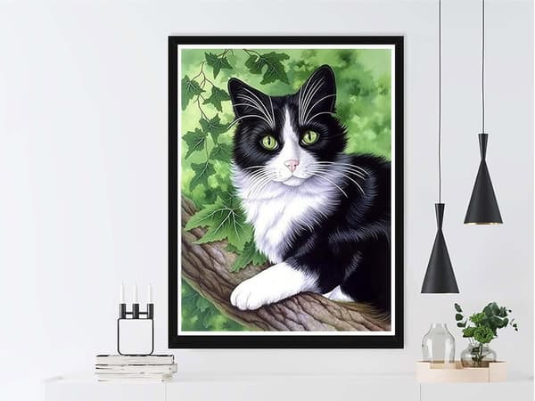 30x40cm 5D Diamant Maleri Kat, Diamant Broderi Dyr, Diamant