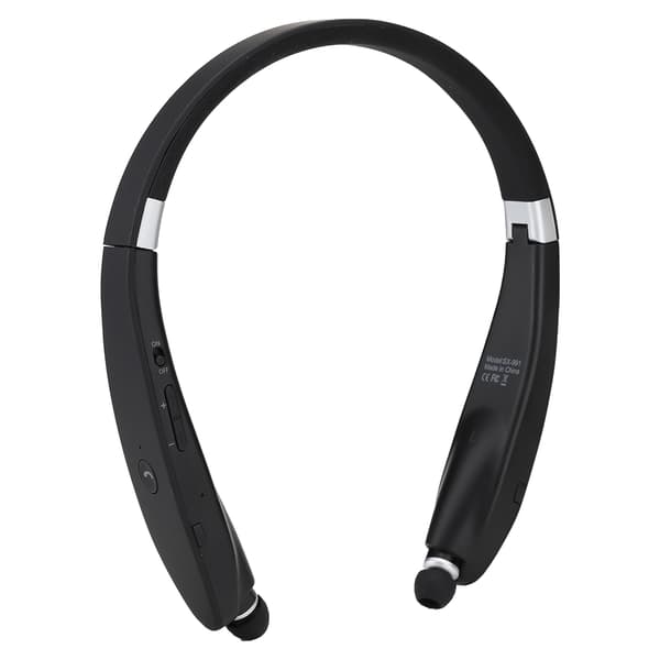 Bluetooth-headset med nakkebøjle, indtrækkelige ørepropper med foldbart design, Bluetooth 5.0 trådløse stereo-øretelefoner med støjreducerende ørepropper