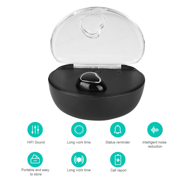 X7 Mini Vattentätt Öronclips, Öppna Hörlurar För Säkra Utomhusaktiviteter, Ultralång Speltid Med Avancerad Bluetooth-Version (Svart)
