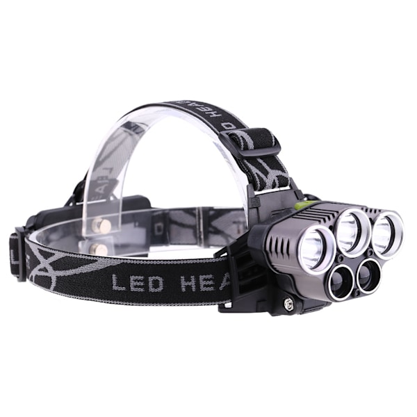 USB 9000LM LED Pandelamper Justerbar Vandafvisende Hovedlygte Vandreture Campinglys Hvid+Hvid Lys