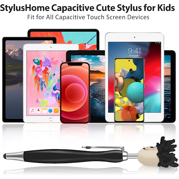 5 stk. kapacitive stylus penne til børn til iPad, iPhone og tablets