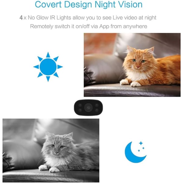 HD Mini WiFi-kamera - med nattsyn for forbedret sikkerhet