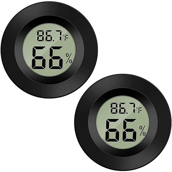 2-pack mini digitalt hygrometermåler indendørs termometer