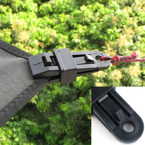 Kraftfulla Tältklämmor med Hög Lastkapacitet, Lätta att Installera, Multifunktionella Fästklämmor, Perfekta för Camping och Resor (12 Stycken)