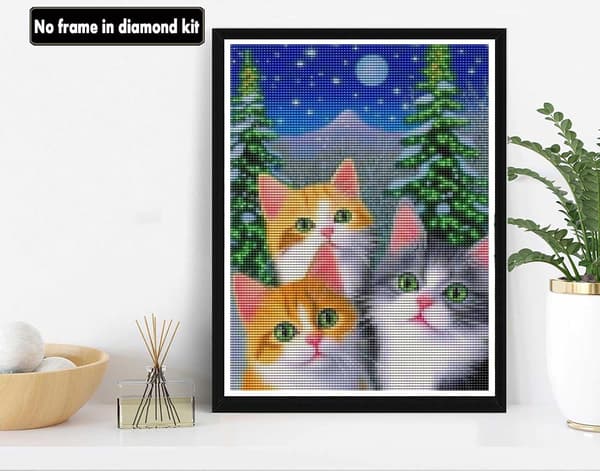 5D Diamantmaleri 30x40cm Kat, Diamantbroderi Dyr, Diamant