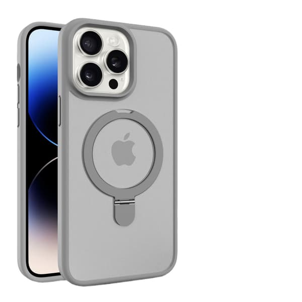 Kompatibel med Apple 17-tums grått magnetiskt stativ skyddsfodral (stöder trådlös laddning)