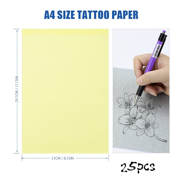 Tattoo Artisan's Essential, Avancerat material stencil överföringspapper klar ren överföring för professionell tatuering, 4 lager papper termisk kopiator