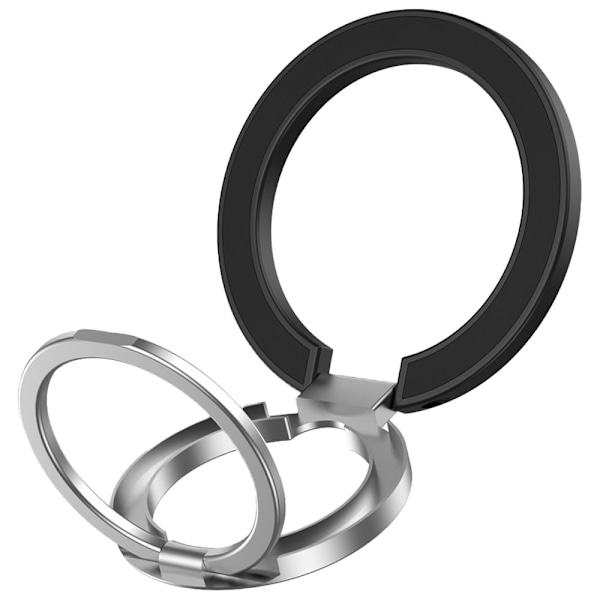 Magnetiskt Telefongrepp, Multi-Vinkel Justerbart Ställ, Flexibel Rotation för iPhone MagSafe Tillbehör, Hållbart och Svårt att Bleka (Svart)