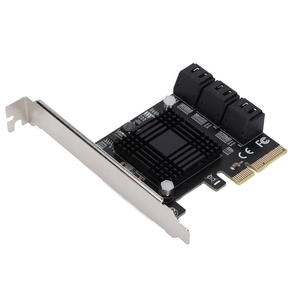 PCIe SATA Controller Card, Understøtter flere HDD SSD'er med ASM Chip High-Speed Expansion Module til Desktops og Workstations, Kompatibel med SATA III
