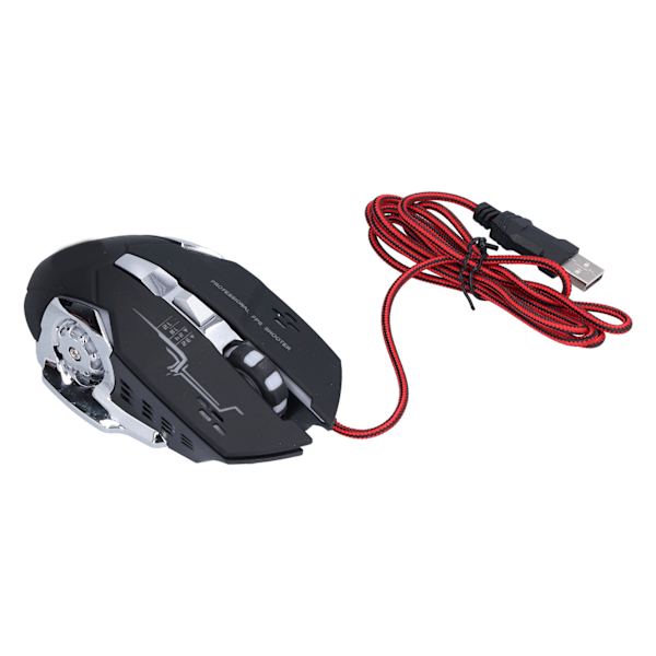 Precision Gaming Companion, Justerbar DPI Professionell Optisk Sensor Mus, Ergonomisk Design med Programmerbara Knappar och Hög Precision