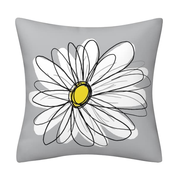 4 pudebetræk, blomsterpudebetræk til sofa hjem stue seng