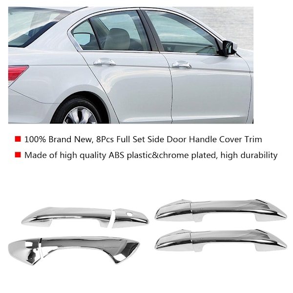 Stilren Biluppgradering, Bekväm Användarupplevelse med Pålitlig Strukturintegritet, Avancerad Kromplätering för 2008-2012 Honda Accord (8 st)