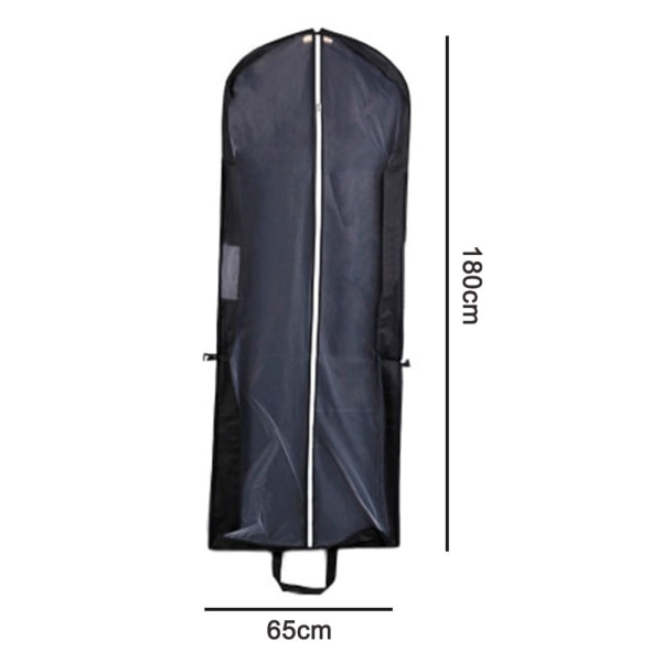 Beklædningstaske til lange kjoler Beskyttelsestasker Foldbar, Sort