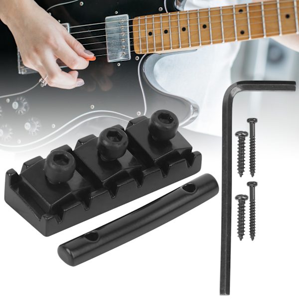 Låsmutter för elgitarr, gitarrtremolobrygga låssystem med stränglåsdesign, dubbellåsande tremolosystem kompatibelt med Floyd Rose