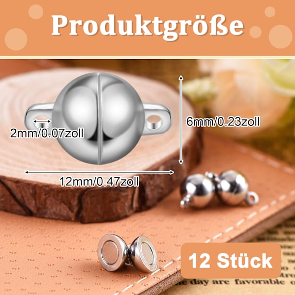 Enkla Magnetlås för Smycken, Sterling Silver Finish för Halsbands- och Armbandstillverkning, Lättviktig och Allergivänlig Design för Komfort