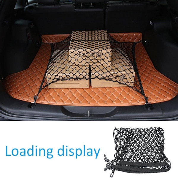 Dubbellagers lastnät, elastiskt Oxford-tygnät, universell passform för bilbagageorganisation, enkel installation och högkvalitativ design