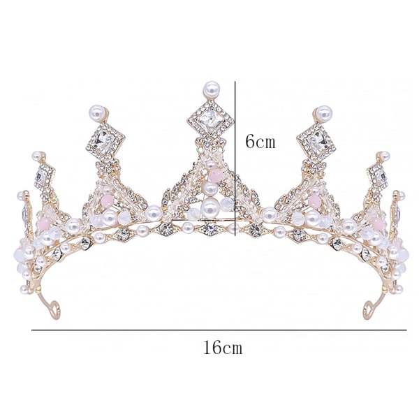 Rhinestone Princess Tiara - Kristall Brudkrona för Födelsedag