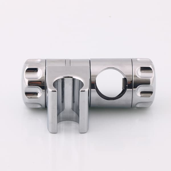 Krom dusjhodeholder, med klemmer, for 25 mm dusjstang