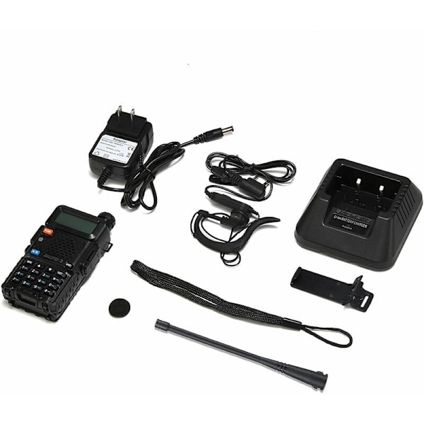 Bärbar Tvåvägsradio för Dubbelbands Transceiver, FM-sändningsband med VOX-funktion, CTCSS CDCSS för VHF UHF Frekvensområde, 1800mAh Batteri för
