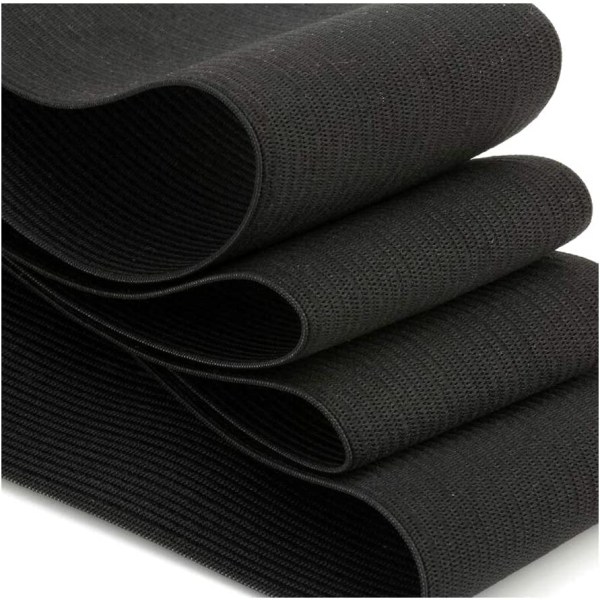 5 meter svart elastisk bånd for tilpasset klær og DIY-håndverk