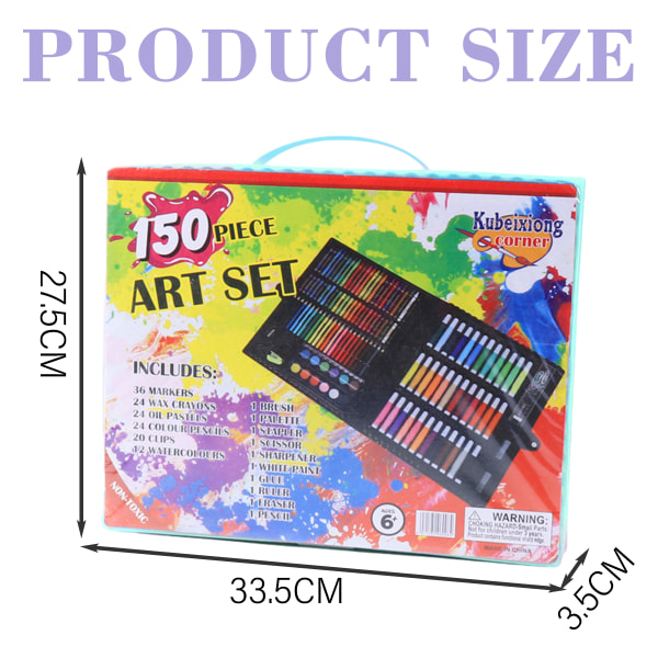 Art Supplies, 150-Pack Art Set Tegnesæt Malerkunstsæt, Art