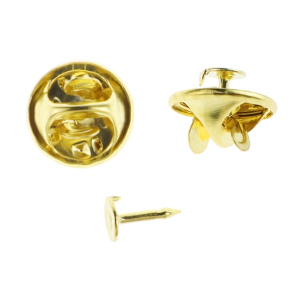 Guld Metall Pin Lås, Fjäril Pin Hållare Lås, Säkerhetsnålar för Kläder, Pin Lås för Emaljnålar, Märkesnålar Baksida Ersättning,