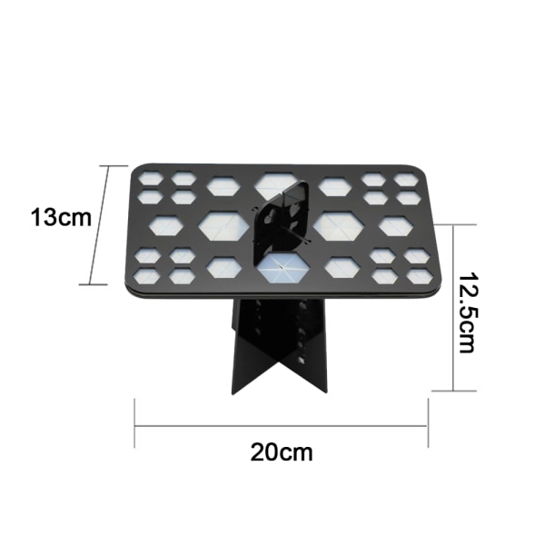 Uppdaterad sminkborste torkställ, borste torktumlare, svart