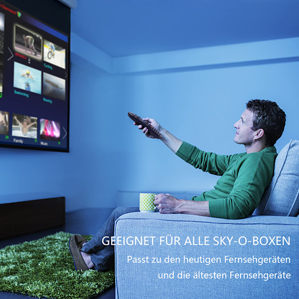 Infraröd Kontroll För Sky Q Tv Box, Universell Fjärrkontroll Med Praktisk Inlärningsfunktion Och Ultra Bred Vinkeldesign Säkerställer Flexibilitet