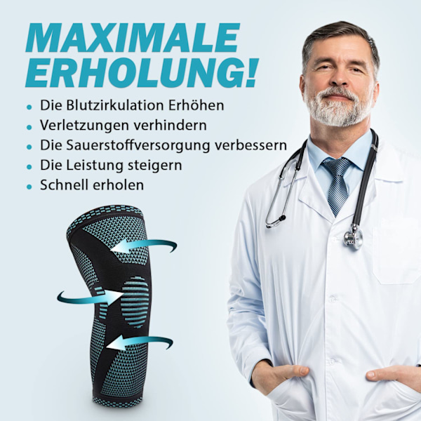 Knäskydd för löpare, patellastabilisering för knäsmärtlindring, kompressionsärm med patellagelpad, högelastiskt material för optimalt stöd