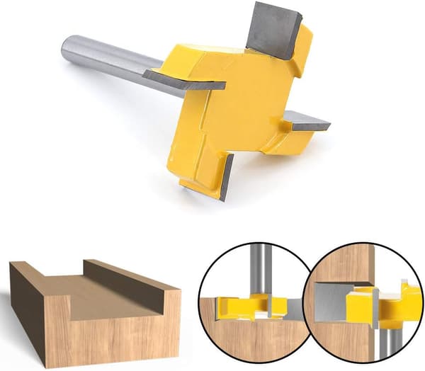 1 stk. CNC-fræser til spoilboard-plader, 8 mm skaft 2 tommer diameter