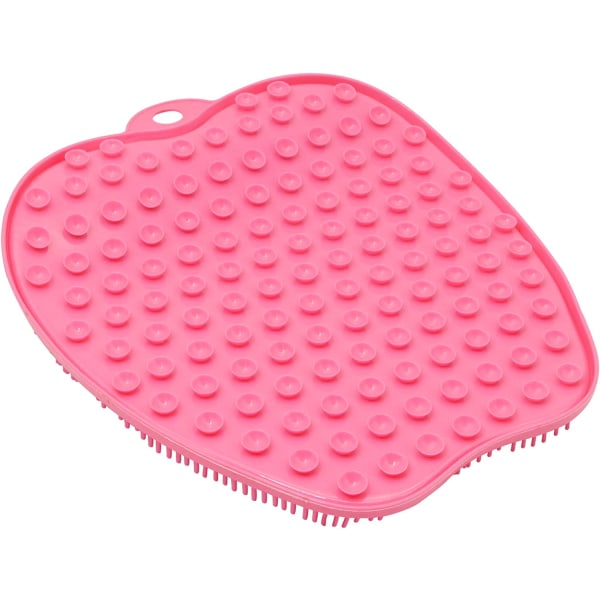 Shower Foot Scrubber Massager Cleaner Mat,Red