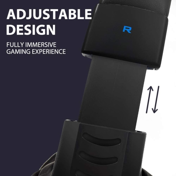 2-pak gaming headset med mikrofon til PS4 Xbox One, blå