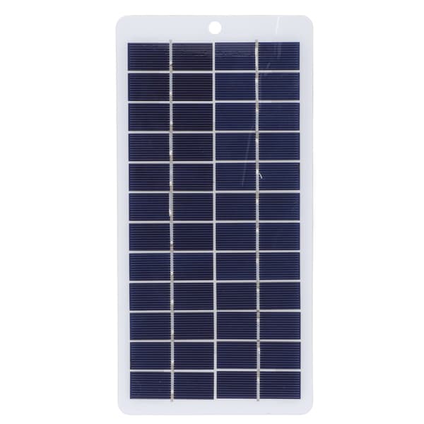 Solcellepanellader for utendørsbelysning, høyeffektivt polysilisium solcellepanel med høy lystransmisjon, 5W 12V bærbar solcelle