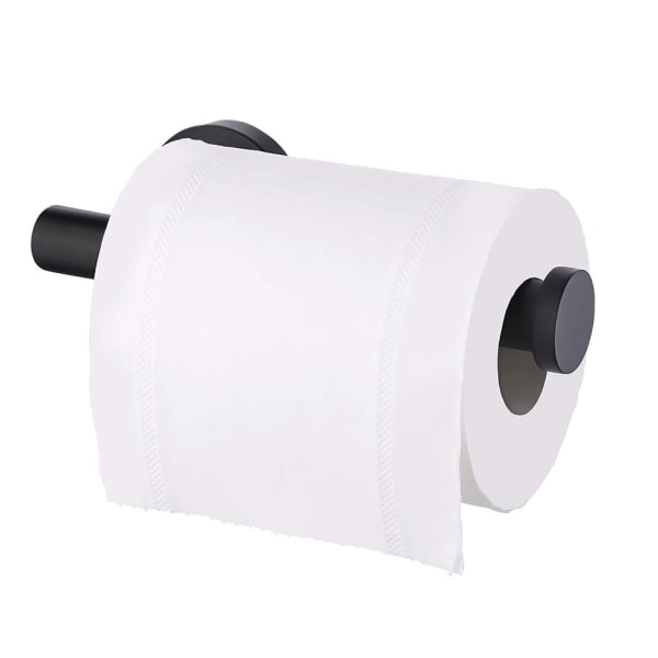 WC-paperiteline ruostumatonta terästä, kylpyhuonerullan pidike, musta