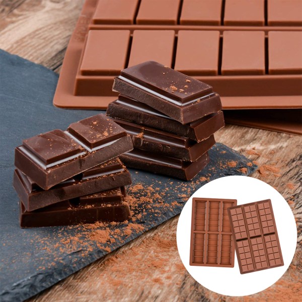 2 pakke silikonsjokoladeformer for sjokoladegodteri