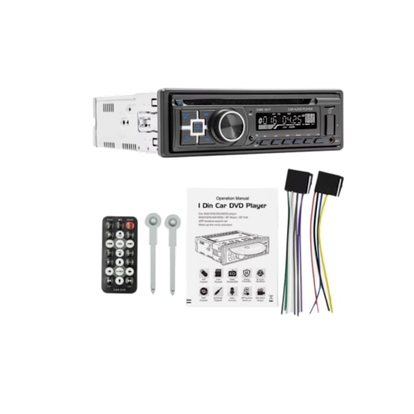 Bilradio Stereo CD DVD-spelare Bluetooth Hands Free AUX USB FM MP3 Enkel 1 DIN Bilradio Stereo CD DVD-spelare Bluetooth Hands Free AUX USB FM MP3