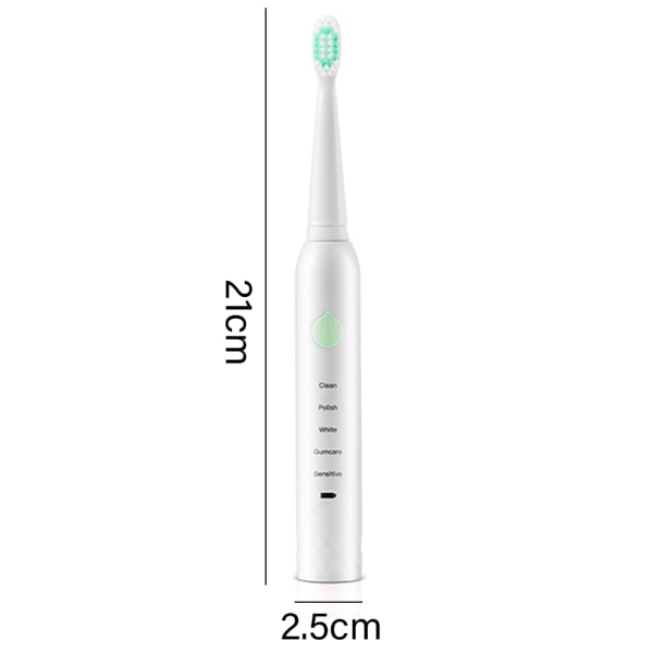 Elektrisk tandbørste til voksne, genopladelig sonisk tandbørste