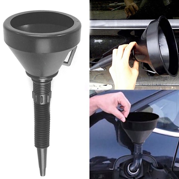 Stänksäker Bränsletratt, Multifunktionell Lösning För Motorunderhåll, Förtjockad Slitstark Plast, Flexibel Pipförlängning, Bred Mun Design,