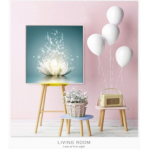 Canvas Poster Zen Prints, Andliga Väggdekorationer För Olika Platser, Inomhus Vattentät UV-Resistent Högkvalitativ HD-Tryckning, Full Borrdekoration